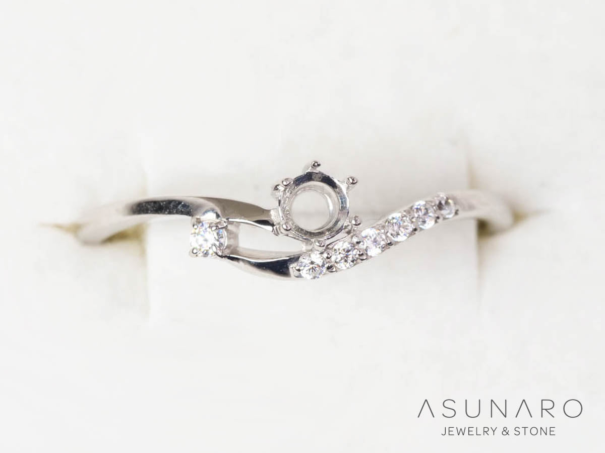 【お仕立て用】空枠番号：6166C　リング枠【オーダージュエリー用】