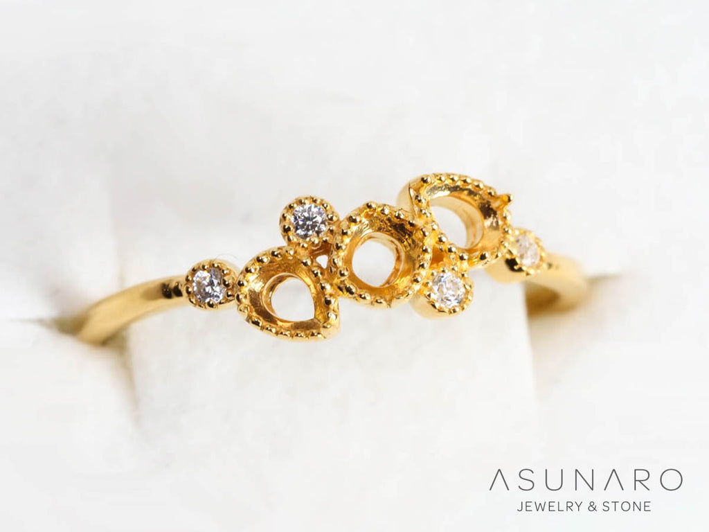 【お仕立て用】空枠番号：5009C　リング枠【オーダージュエリー用】