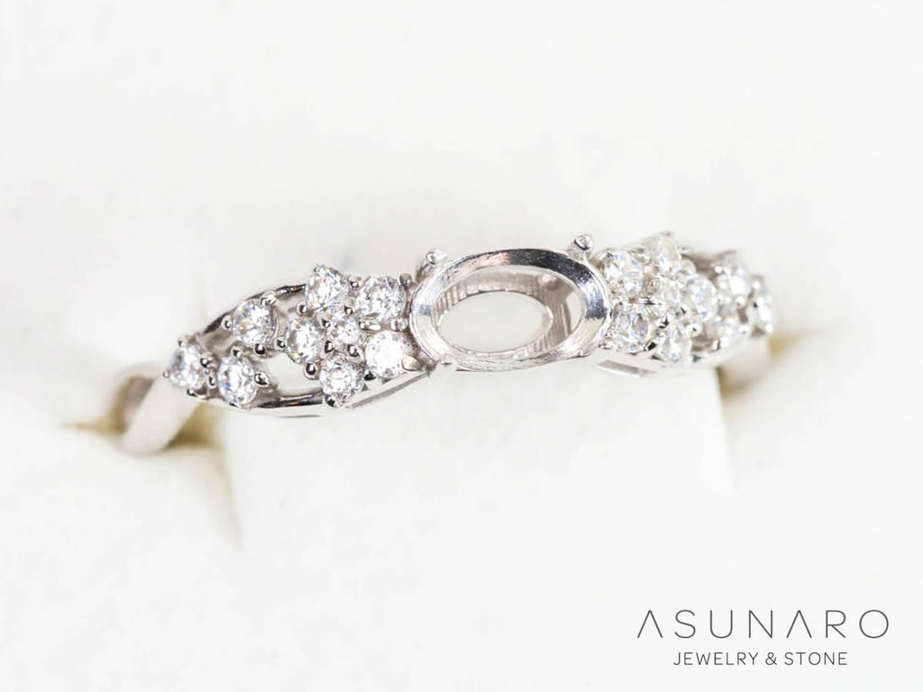 【お仕立て用】空枠番号：6189C　リング枠【オーダージュエリー用】