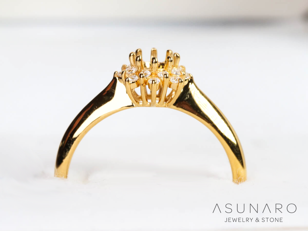 【お仕立て用】空枠番号：3159C　4mm用　リング枠　取り巻き【オーダージュエリー用】