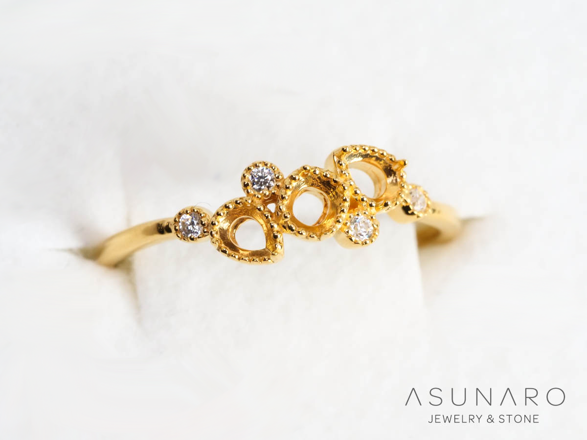 【お仕立て用】空枠番号：5009C　リング枠【オーダージュエリー用】