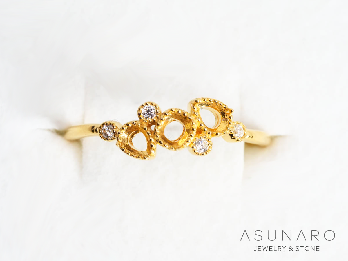 【お仕立て用】空枠番号：5009C　リング枠【オーダージュエリー用】