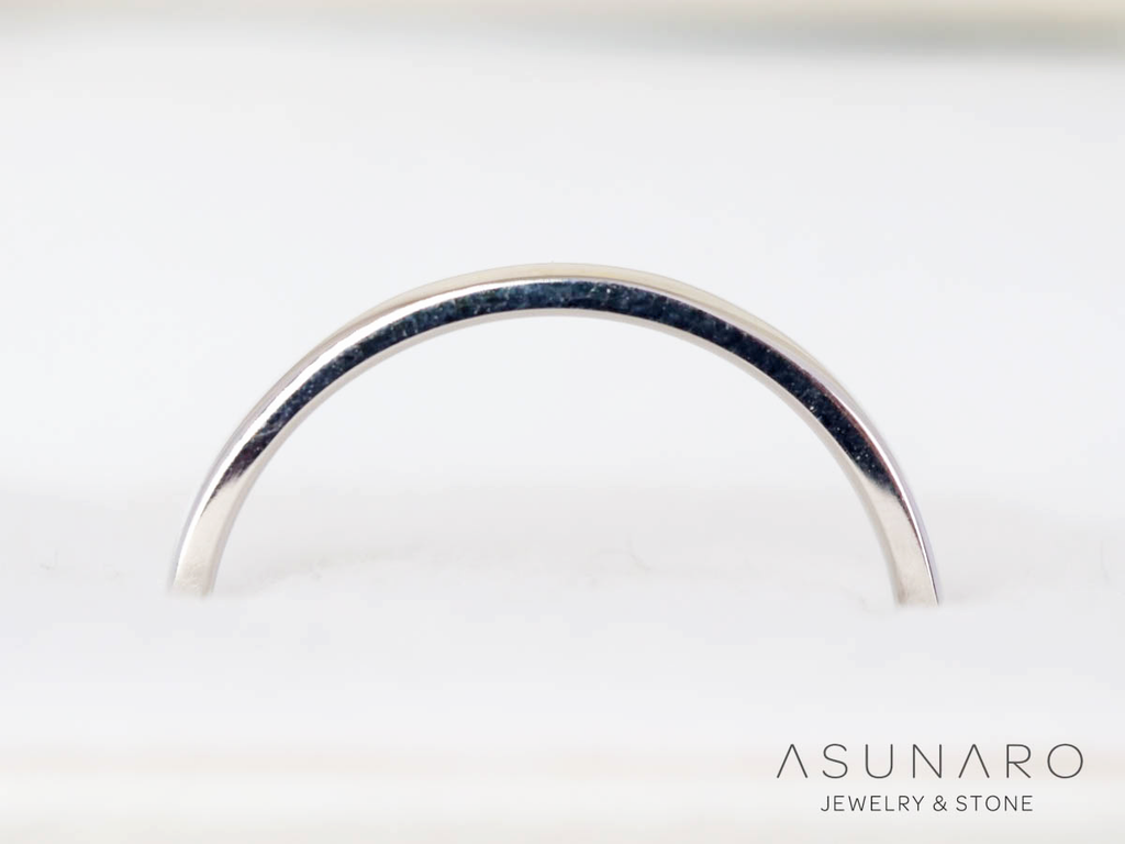 【お仕立て用】空枠番号：3959C-A　平打ち　約3mm幅　　リング枠　ダイヤなし【オーダージュエリー用】