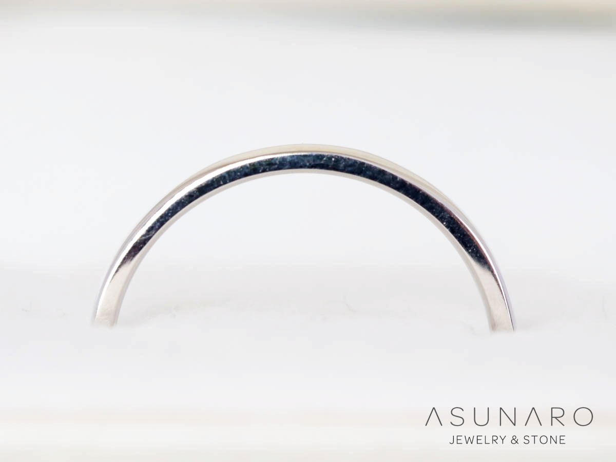 【お仕立て用】空枠番号：3959C-A　平打ち　約3mm幅　　リング枠　ダイヤなし【オーダージュエリー用】