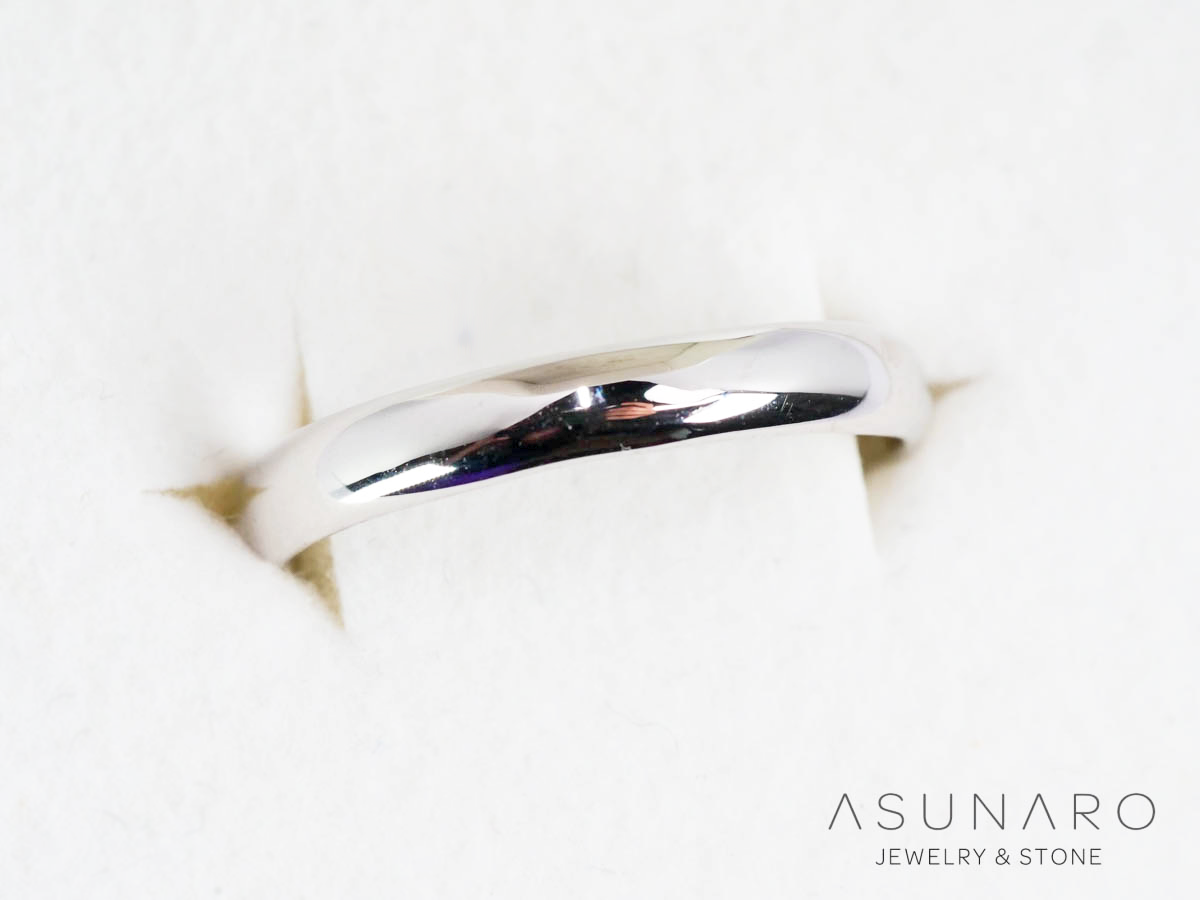 【お仕立て用】空枠番号：3950C-A　甲丸　約3mm幅　リング枠　ダイヤなし【オーダージュエリー用】