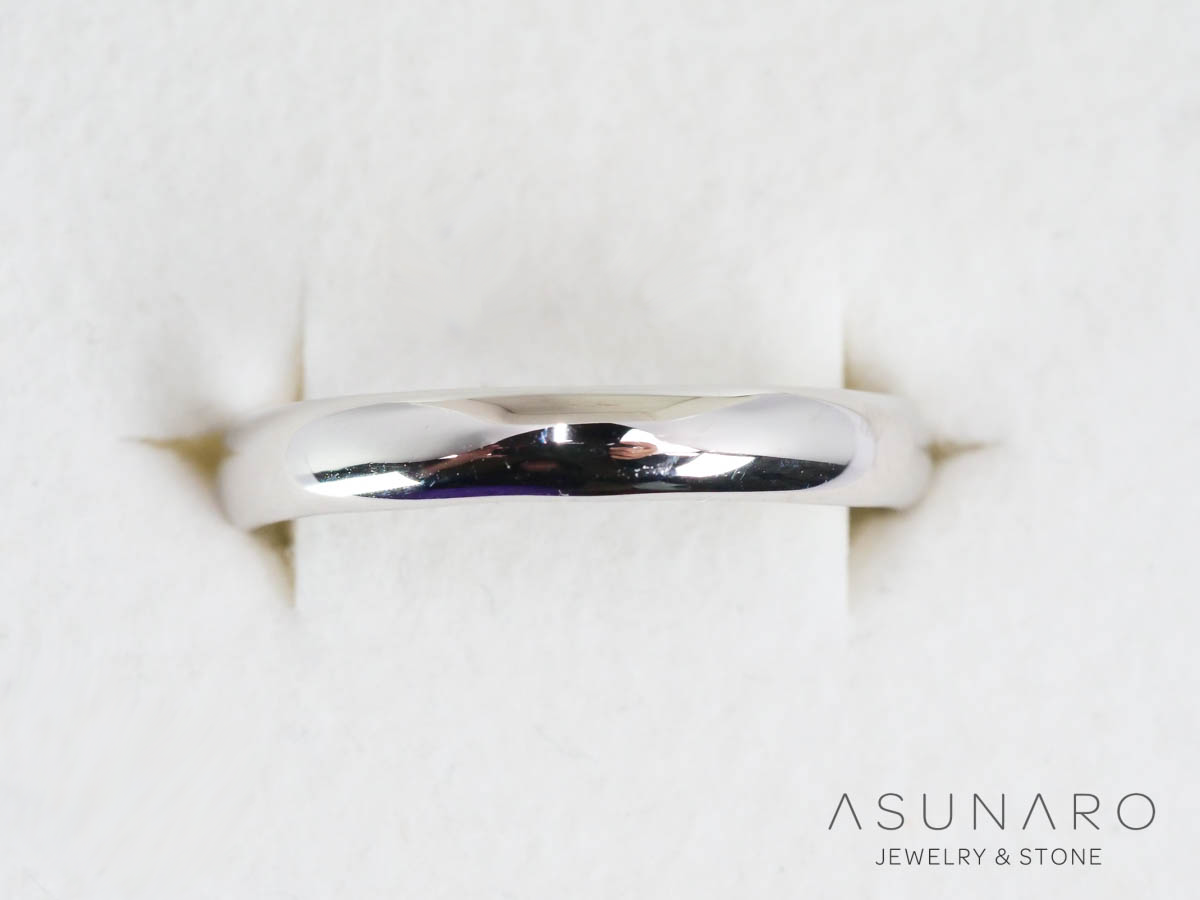 【お仕立て用】空枠番号：3950C-A　甲丸　約3mm幅　リング枠　ダイヤなし【オーダージュエリー用】