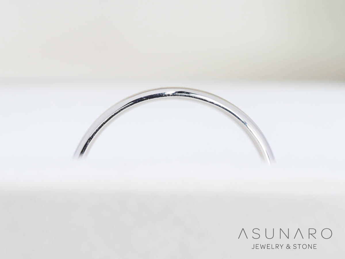 【お仕立て用】空枠番号：3950C-A　甲丸　約3mm幅　リング枠　ダイヤなし【オーダージュエリー用】