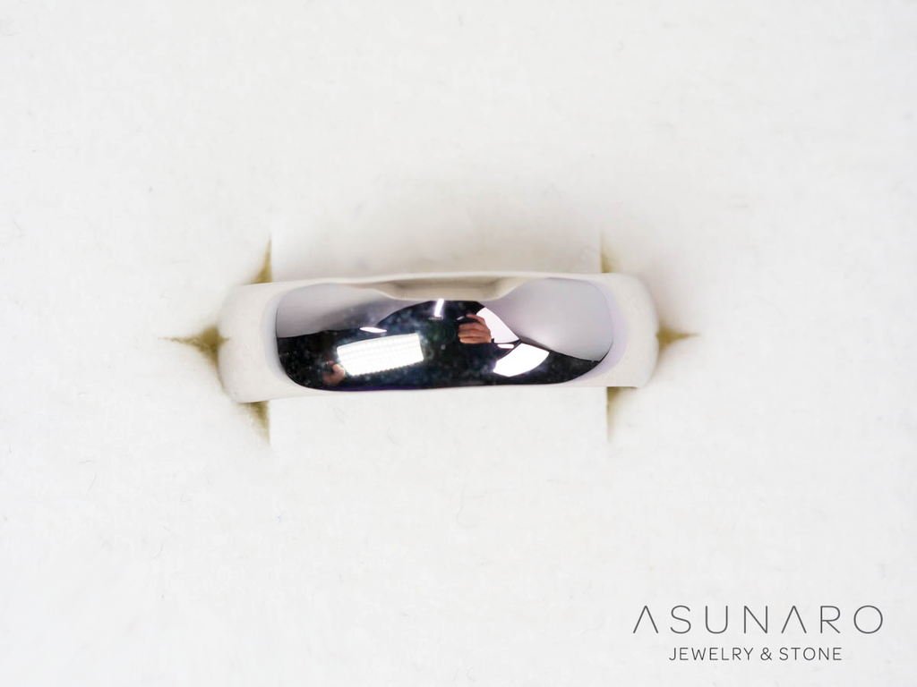 【お仕立て用】空枠番号：3950C-C　甲丸　約5mm幅　リング枠　ダイヤなし【オーダージュエリー用】