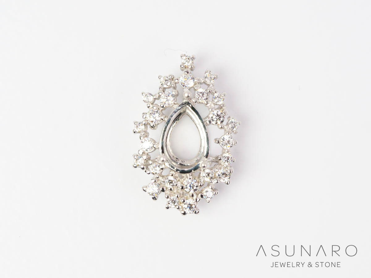 【お仕立て用】空枠番号：5427C　ペンダントトップ枠【オーダージュエリー用】