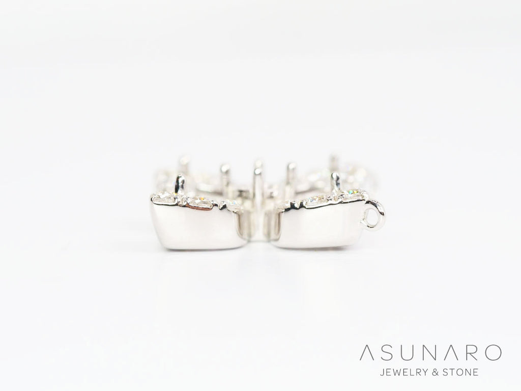 【お仕立て用】空枠番号：6229C　両吊りネックレス　ペンダントトップ枠【オーダージュエリー用】