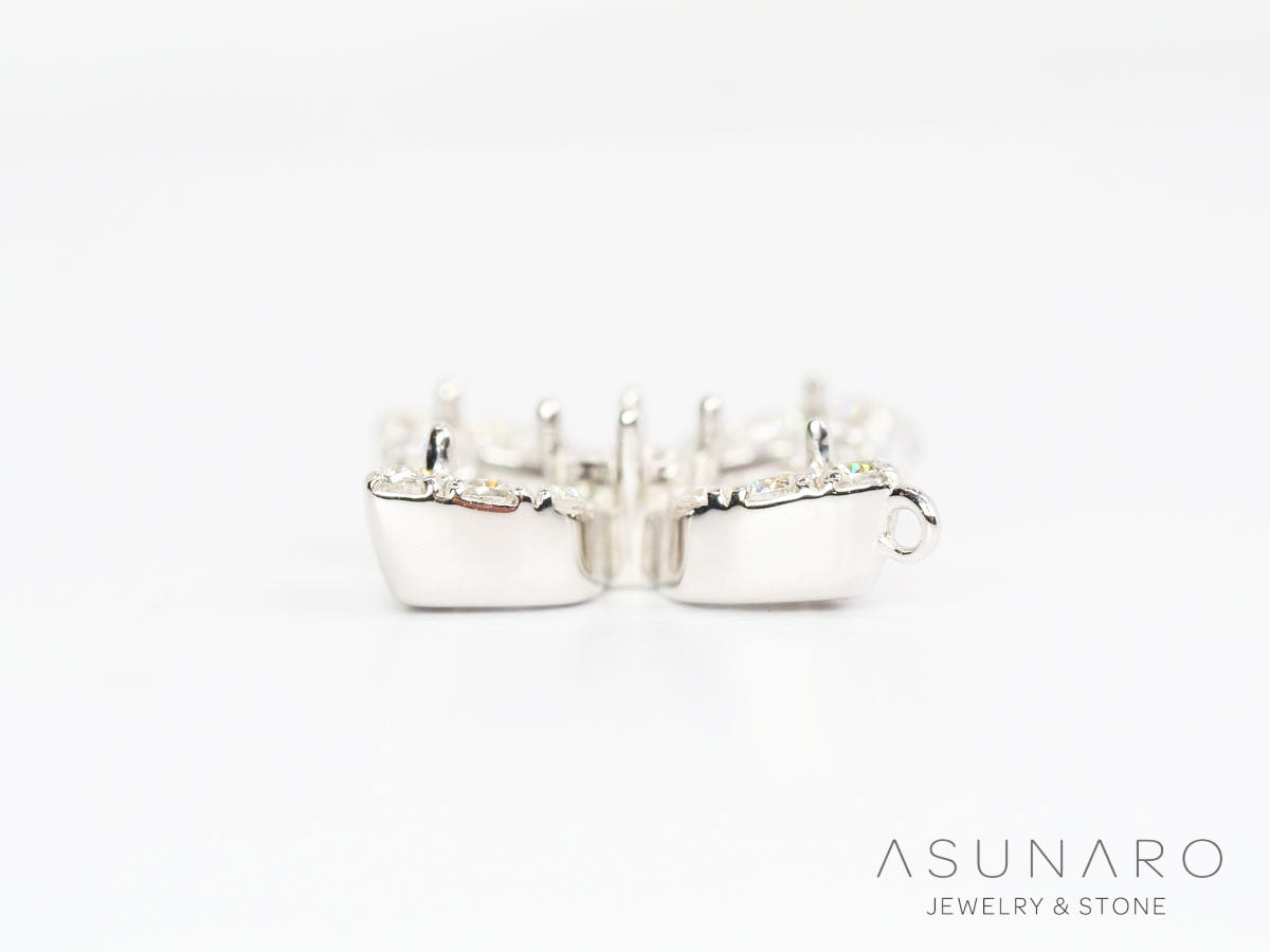 【お仕立て用】空枠番号：6229C　両吊りネックレス　ペンダントトップ枠【オーダージュエリー用】