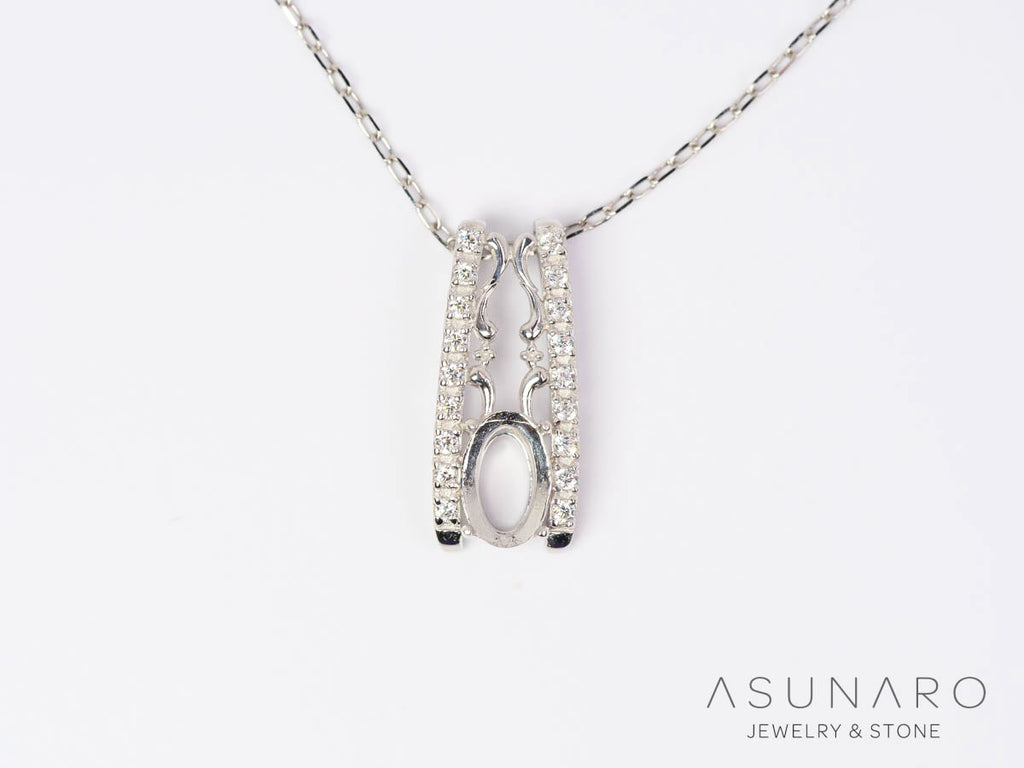 【お仕立て用】空枠番号：4732C　ペンダントトップ枠【オーダージュエリー用】