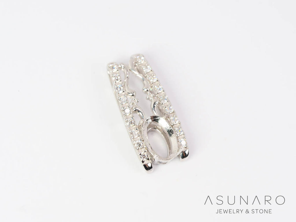 【お仕立て用】空枠番号：4732C　ペンダントトップ枠【オーダージュエリー用】