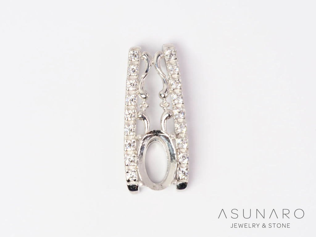 【お仕立て用】空枠番号：4732C　ペンダントトップ枠【オーダージュエリー用】