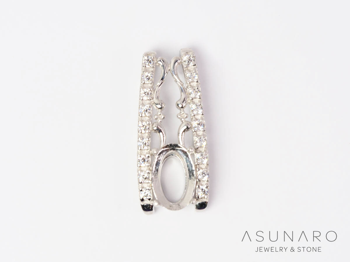 【お仕立て用】空枠番号：4732C　ペンダントトップ枠【オーダージュエリー用】