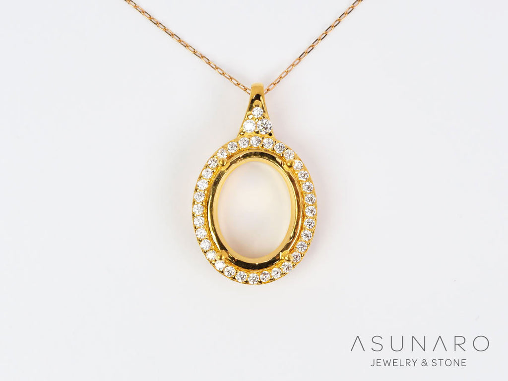 【お仕立て用】空枠番号：4740C　ペンダントトップ枠【オーダージュエリー用】