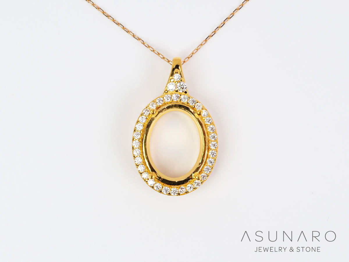 【お仕立て用】空枠番号：4740C　ペンダントトップ枠【オーダージュエリー用】