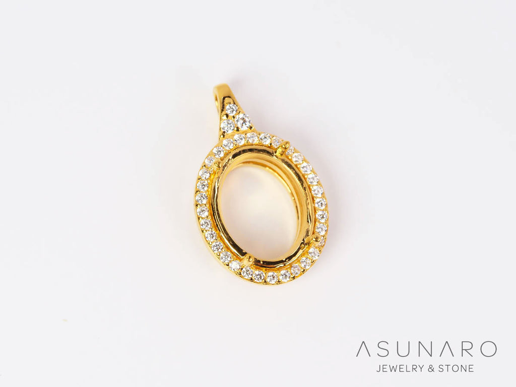 【お仕立て用】空枠番号：4740C　ペンダントトップ枠【オーダージュエリー用】