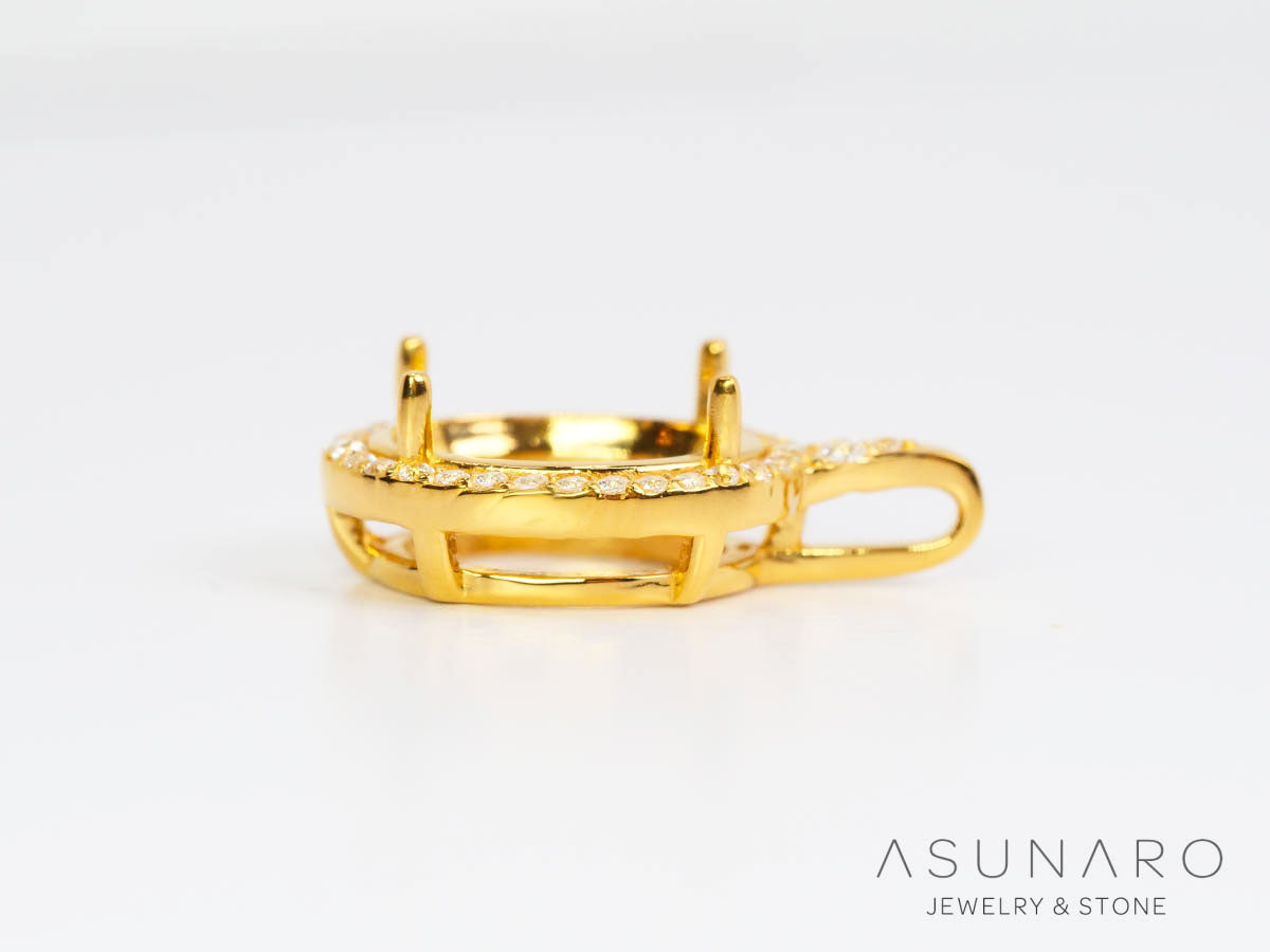 【お仕立て用】空枠番号：4740C　ペンダントトップ枠【オーダージュエリー用】