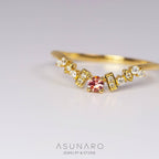 【お仕立て用】空枠番号：S256A　リング枠　V字【オーダージュエリー用】