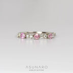 【お仕立て用】空枠番号：4961C　リング枠　ハーフエタニティ【オーダージュエリー用】hpv