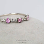 【お仕立て用】空枠番号：4961C　リング枠　ハーフエタニティ【オーダージュエリー用】hpv