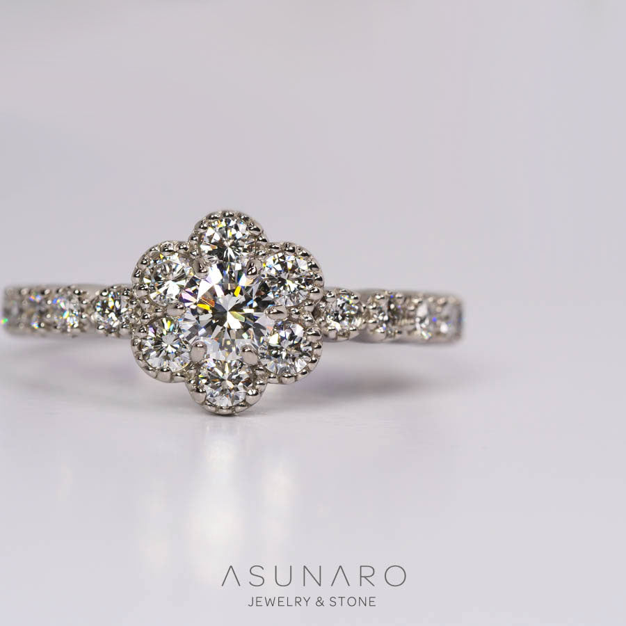 【お仕立て用】空枠番号：4447C　3mm用　リング枠　取り巻き【オーダージュエリー用】