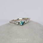 【お仕立て用】空枠番号：ASU-25　V字枠　リング枠【オーダージュエリー用】