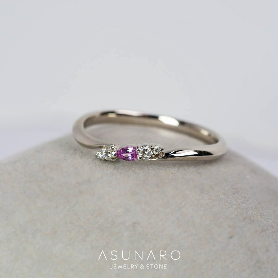 【お仕立て用】空枠番号：ASU-2　リング枠【オーダージュエリー用】