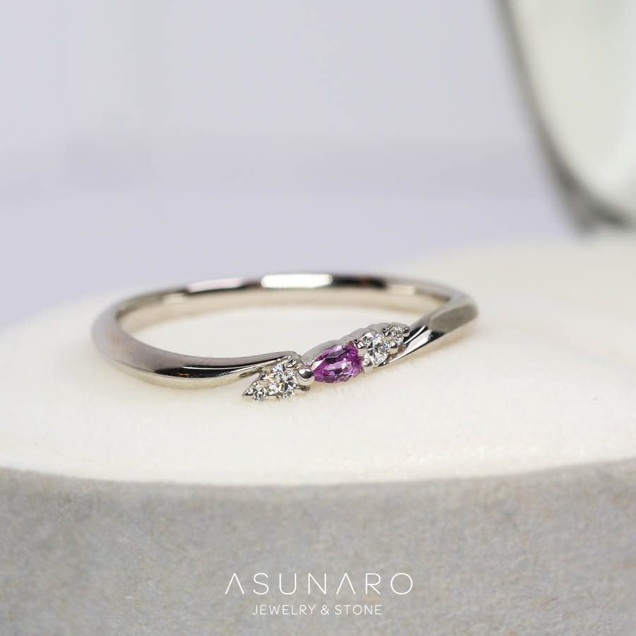 【お仕立て用】空枠番号：ASU-2　リング枠【オーダージュエリー用】