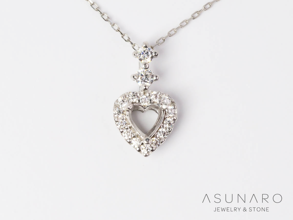 【お仕立て用】空枠番号：4754C　ペンダントトップ枠　取り巻き【オーダージュエリー用】