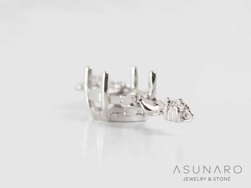 【お仕立て用】空枠番号：S321A　両吊りネックレス　ペンダントトップ枠【オーダージュエリー用】