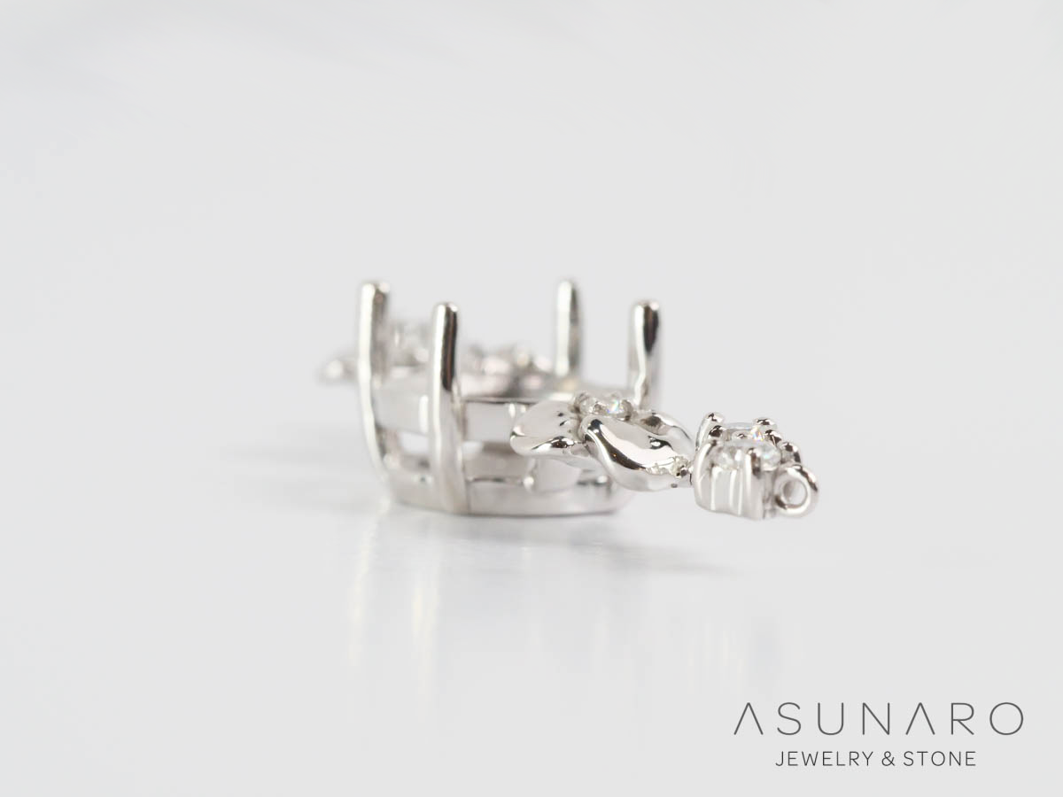 【お仕立て用】空枠番号：S321A　両吊りネックレス　ペンダントトップ枠【オーダージュエリー用】