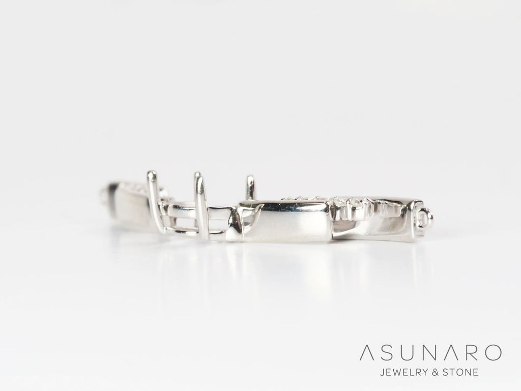 【お仕立て用】空枠番号：S325A　両吊りネックレス　ペンダントトップ枠【オーダージュエリー用】