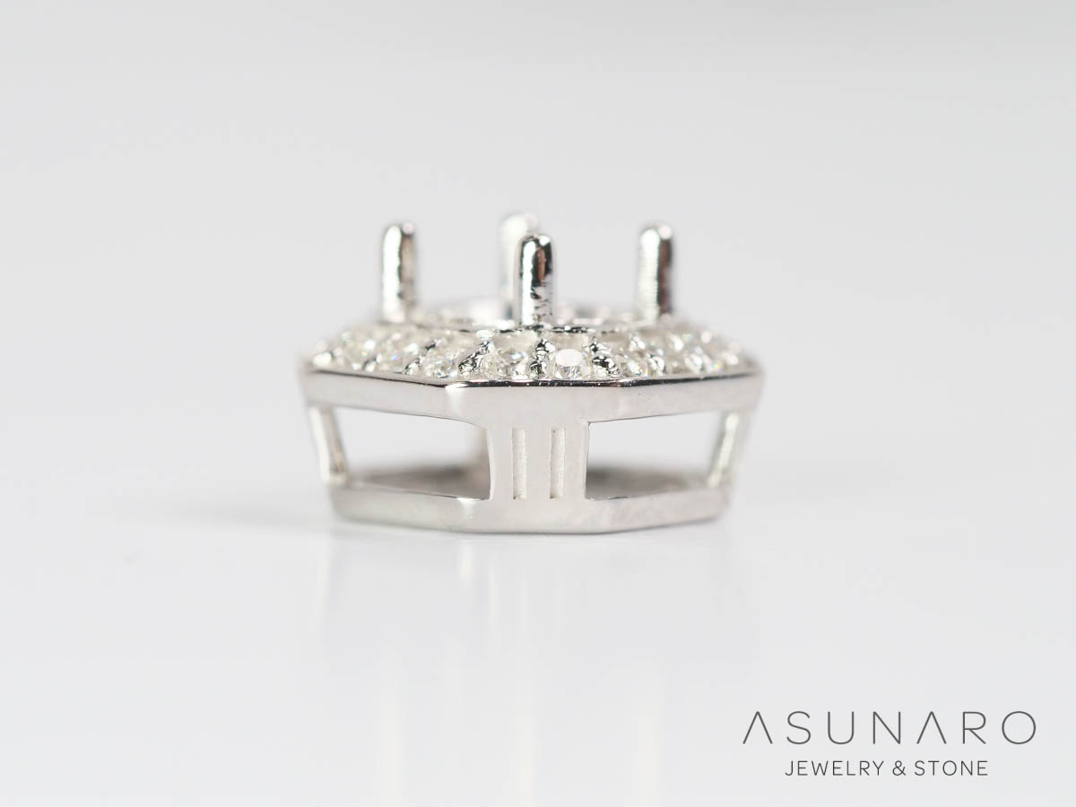 【お仕立て用】空枠番号：S327A　ペンダントトップ枠　取り巻き【オーダージュエリー用】