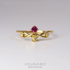 【お仕立て用】空枠番号：S257A　リング枠　V字枠【オーダージュエリー用】