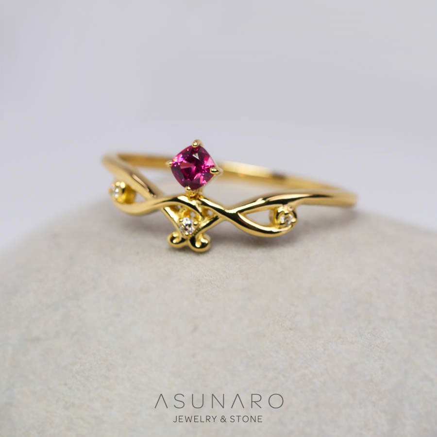 【お仕立て用】空枠番号：S257A　リング枠　V字枠【オーダージュエリー用】