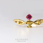 【お仕立て用】空枠番号：S257A　リング枠　V字枠【オーダージュエリー用】