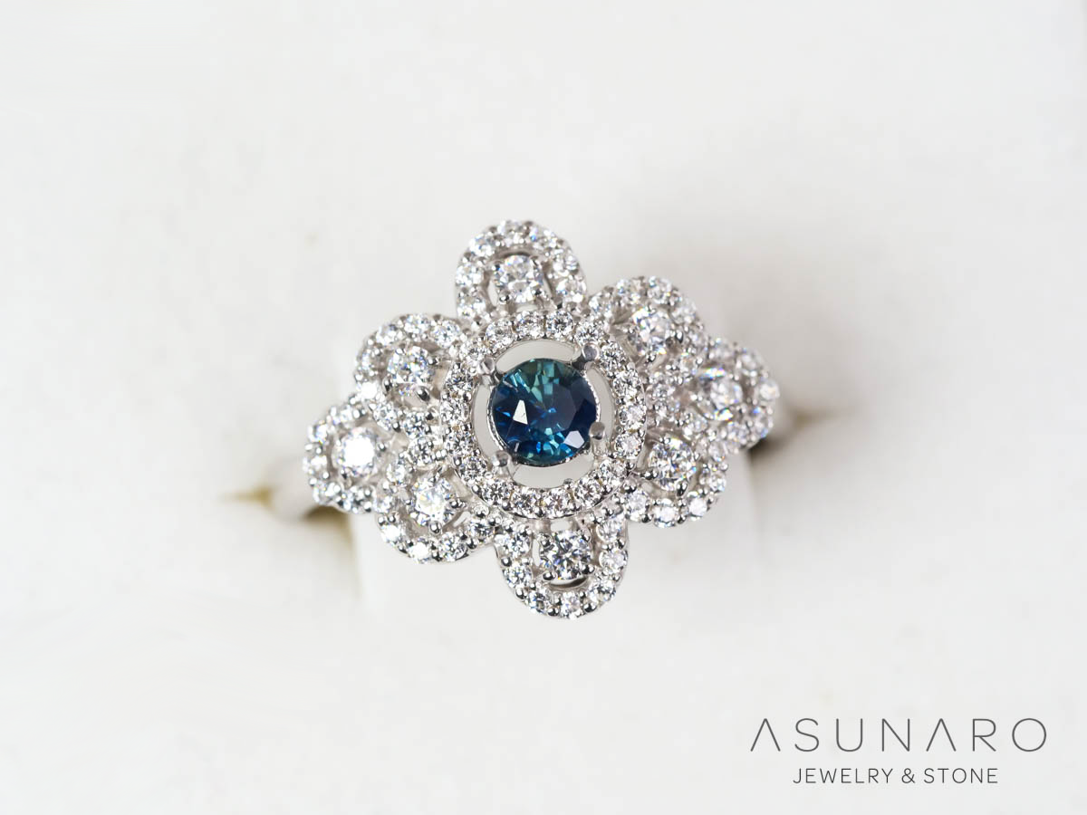 【お仕立て用】空枠番号：5986C　4.5mm用　リング枠　取り巻き【オーダージュエリー用】