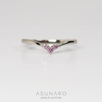 【お仕立て用】空枠番号：S336A　リング枠　V字　ダイヤなし【オーダージュエリー用】