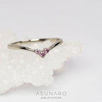 【お仕立て用】空枠番号：S336A　リング枠　V字　ダイヤなし【オーダージュエリー用】