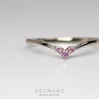 【お仕立て用】空枠番号：S336A　リング枠　V字　ダイヤなし【オーダージュエリー用】