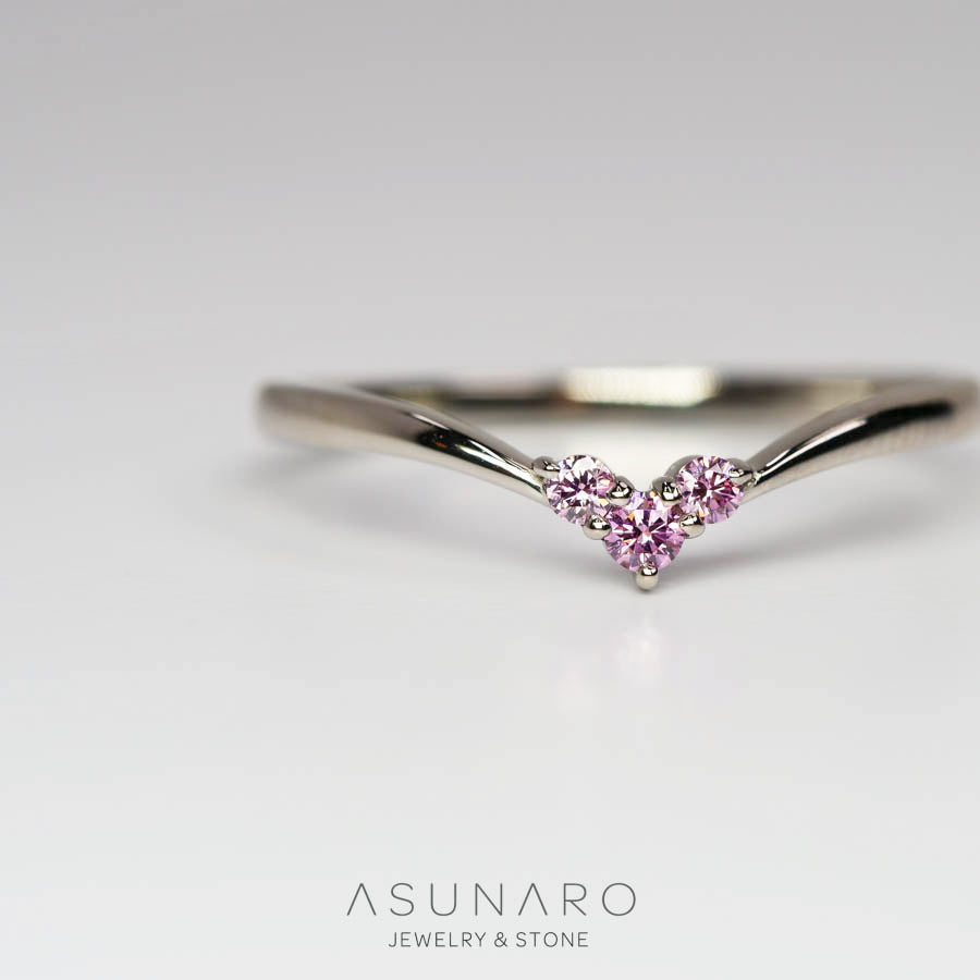 【お仕立て用】空枠番号：S336A　リング枠　V字　ダイヤなし【オーダージュエリー用】