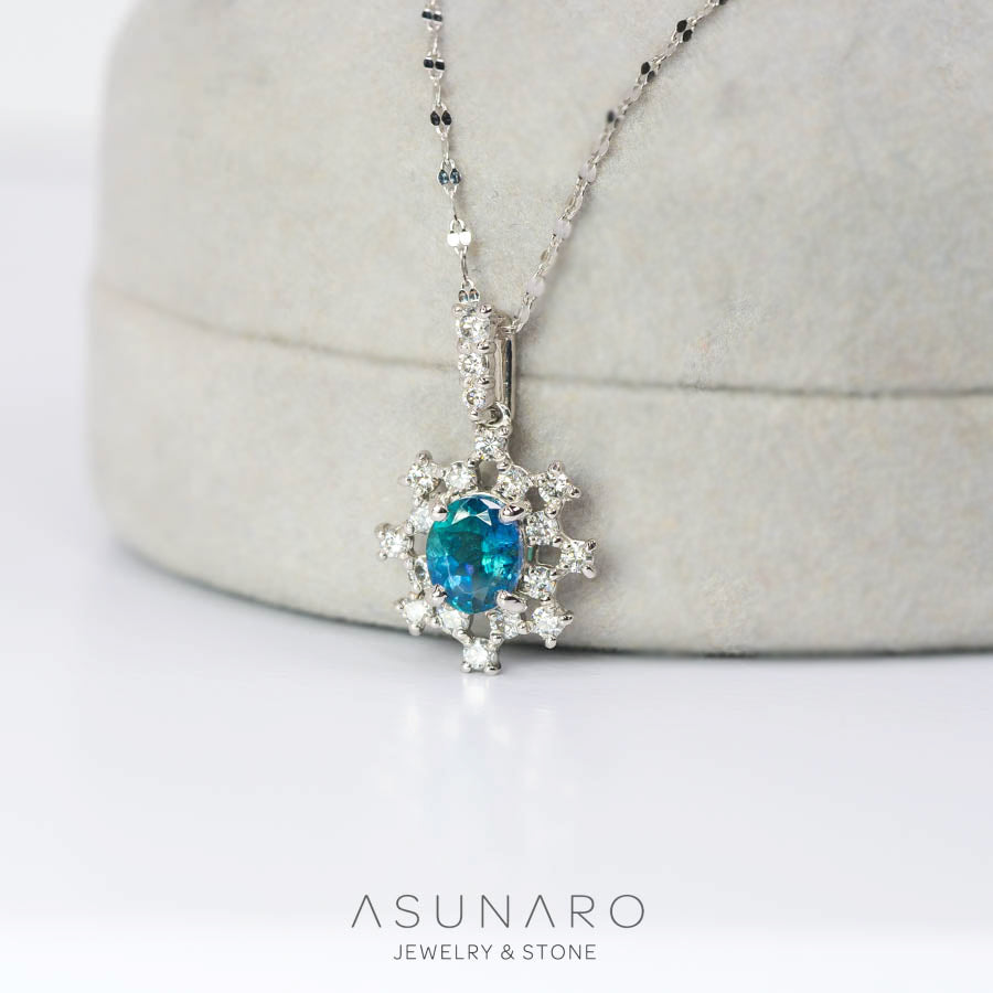 【お仕立て用】空枠番号：5642C　ペンダントトップ枠　取り巻き【オーダージュエリー用】