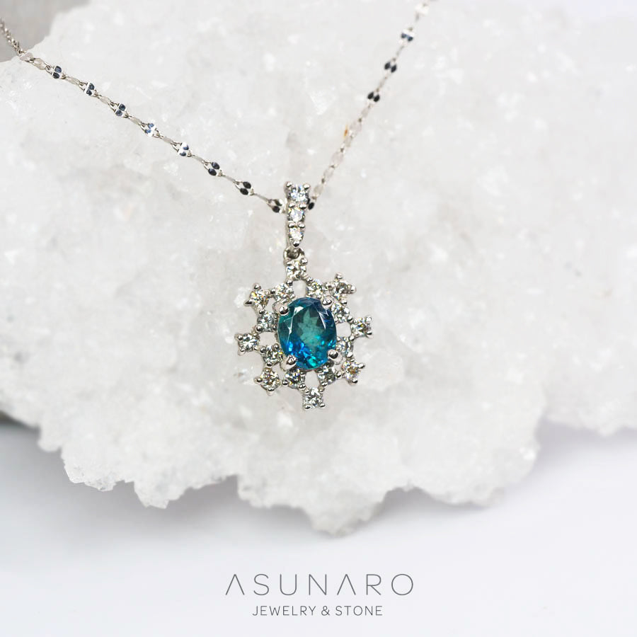 【お仕立て用】空枠番号：5642C　ペンダントトップ枠　取り巻き【オーダージュエリー用】