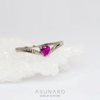 【お仕立て用】空枠番号：S263A　リング枠　V字枠　ダイヤなし【オーダージュエリー用】