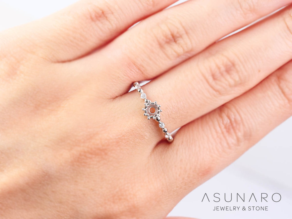 【お仕立て用】空枠番号：6113C　リング枠【オーダージュエリー用】