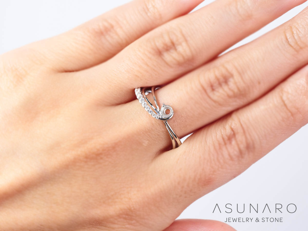 【お仕立て用】空枠番号：5989I　リング枠【オーダージュエリー用】