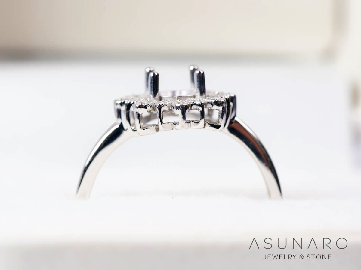 【お仕立て用】空枠番号：S332A　5mm用　リング枠　取り巻き【オーダージュエリー用】