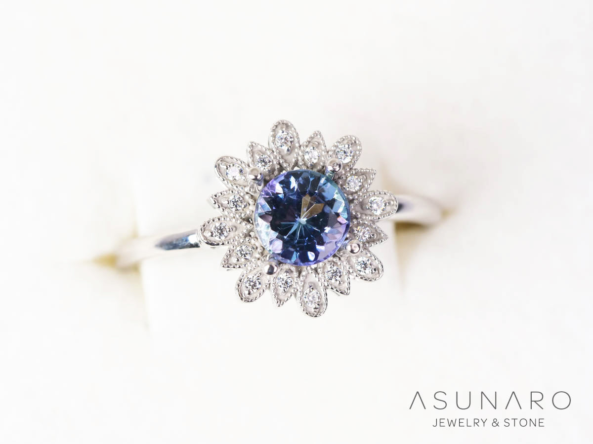 【お仕立て用】空枠番号：S332A　5mm用　リング枠　取り巻き【オーダージュエリー用】